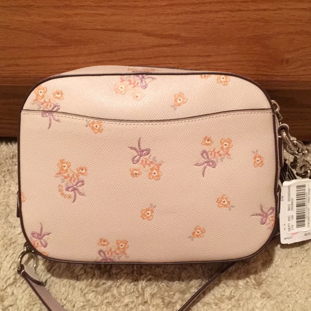 NWT Coach small purse bag Crossbody pink flower HP - Picture 6 of 10